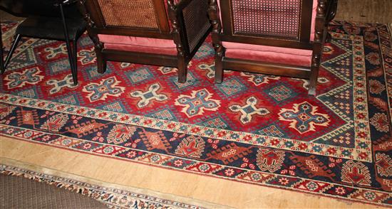 Red ground Turkish rug